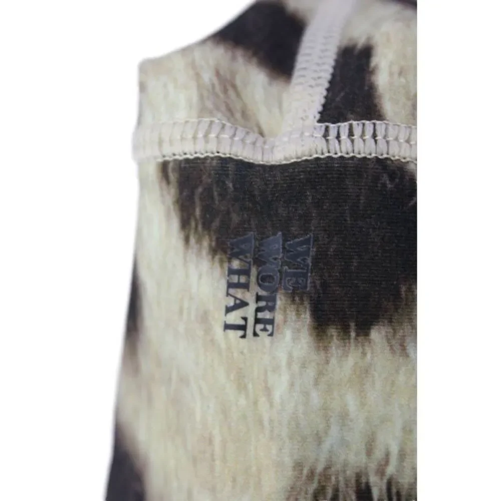We Wore What Women's High Waist Fitted Animal Print Biker Shorts Size XS